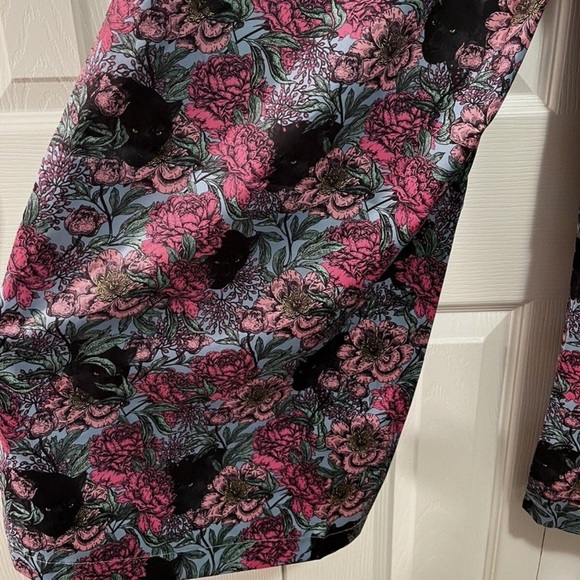 🆕 EVRYDAY JANE Floral Women's Palazzo Pants w/black panther design Sz Large NWT - Picture 5 of 10